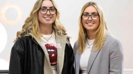 Twins Amy and Jessica share their story as apprentices on different career paths