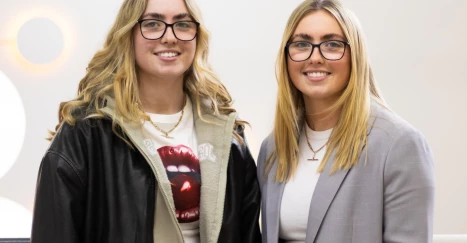 Twins Amy and Jessica share their story as apprentices on different career paths